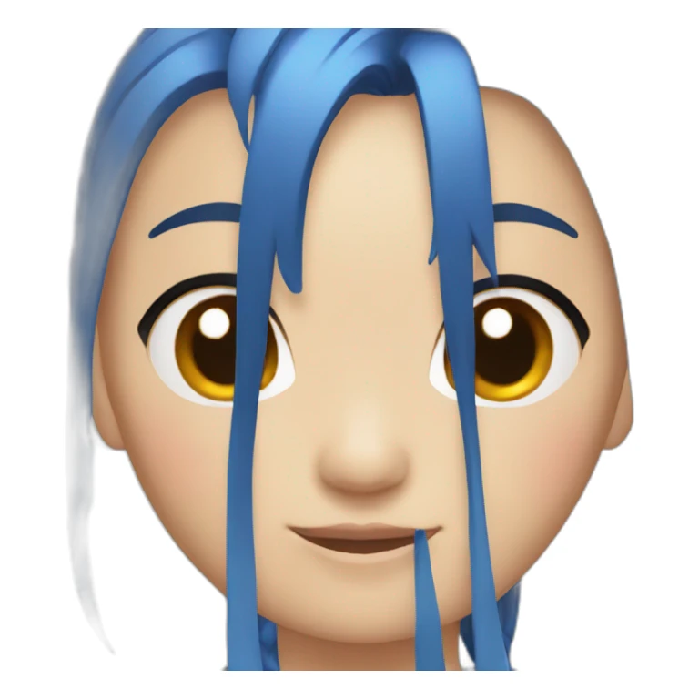 CHINESE WITH BLUE AND RED HAIR sticker