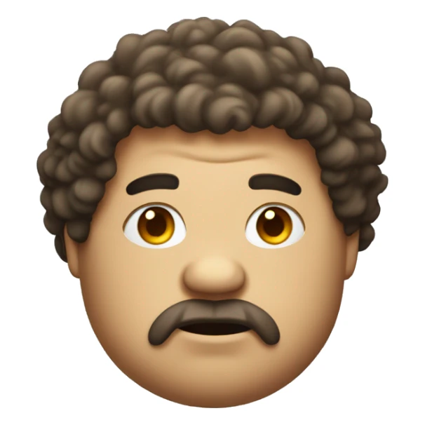 A fat man with fluffy hair saying I’m griffin  sticker