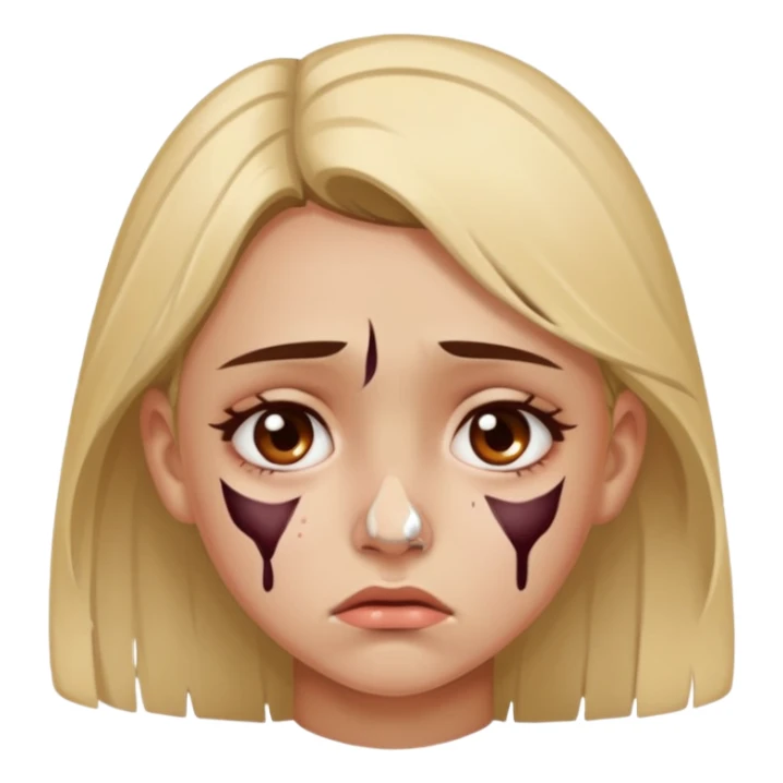 Girl with  fracture  nose sticker