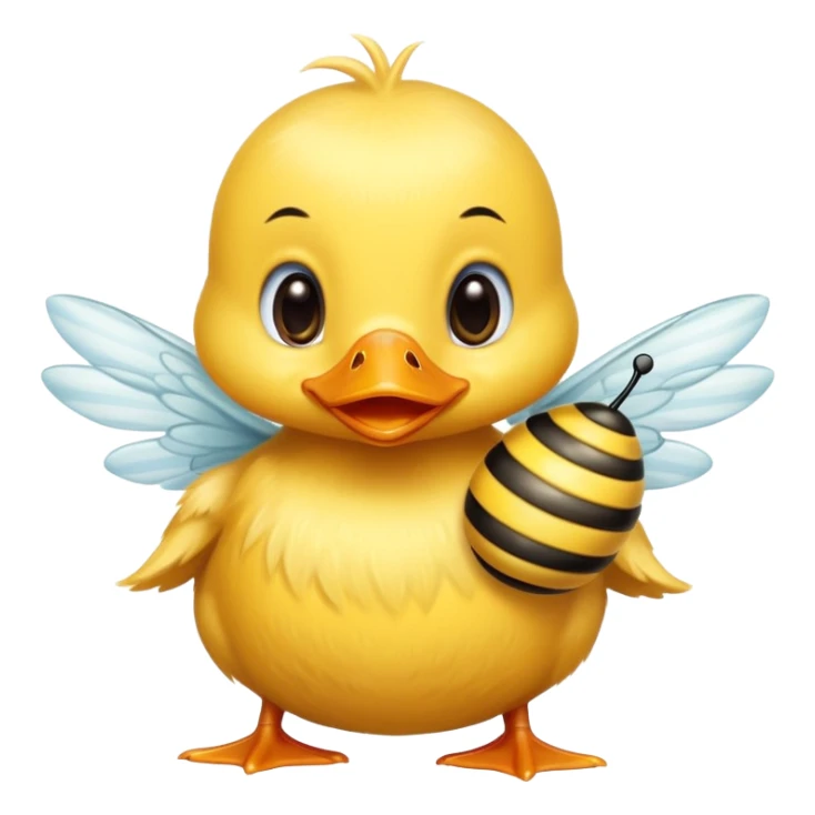 Baby duck and baby bee sticker