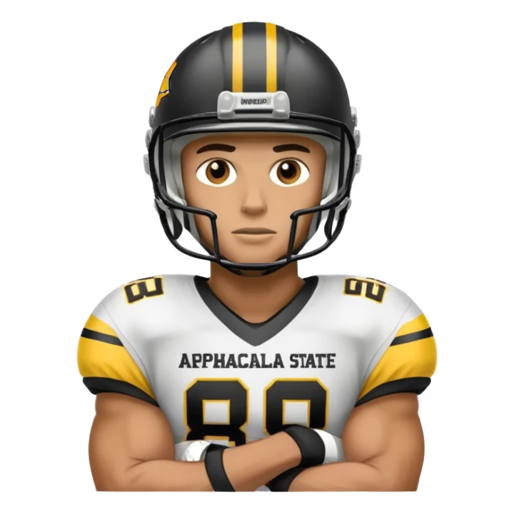 Appalachian ￼ state  football player sticker