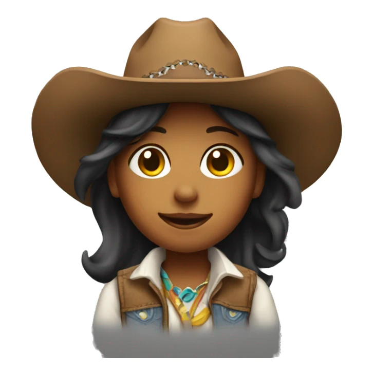 girl with cowboy hat sticker