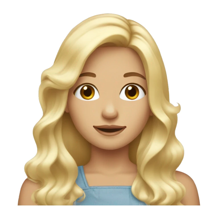 blonde girl with long hair applying cream on her face sticker