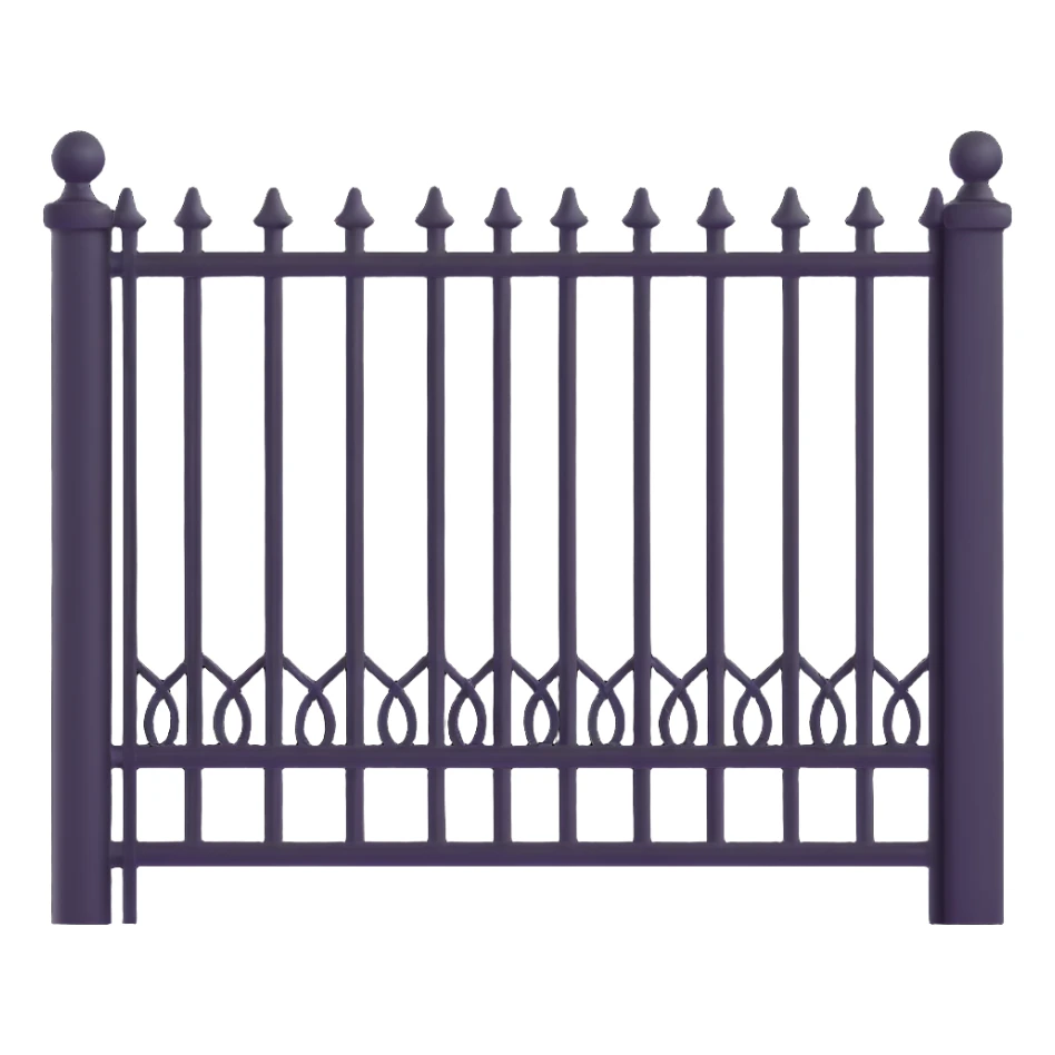 black wrought iron fence sticker