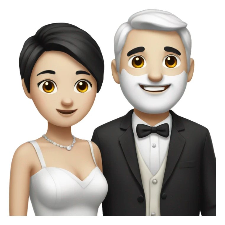 Panda husband and wife sticker