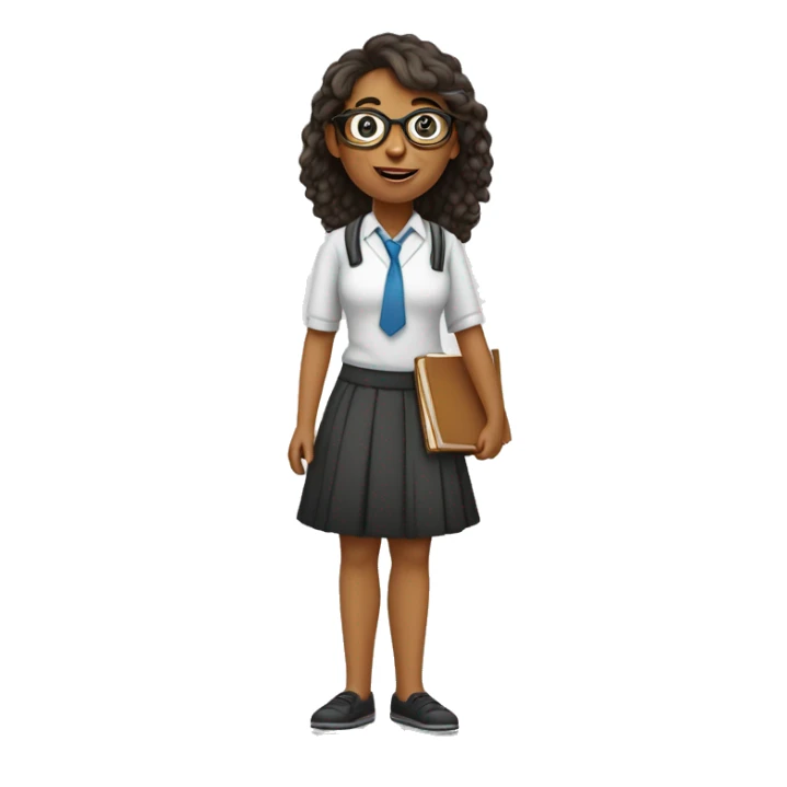 Teacher infantil - loira com óculos e cabelos médios  sticker