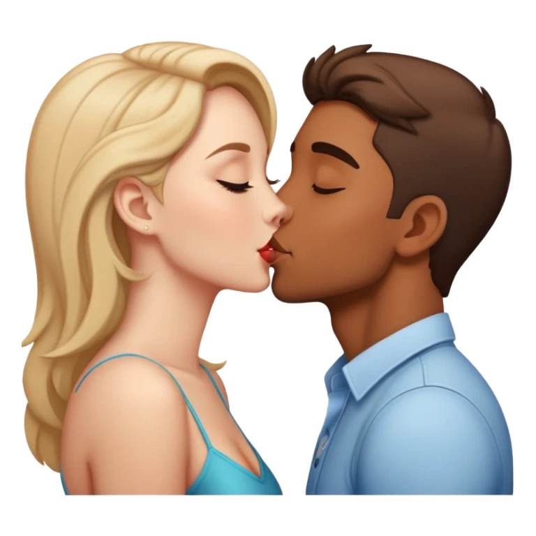 Person kissing another passionately  sticker