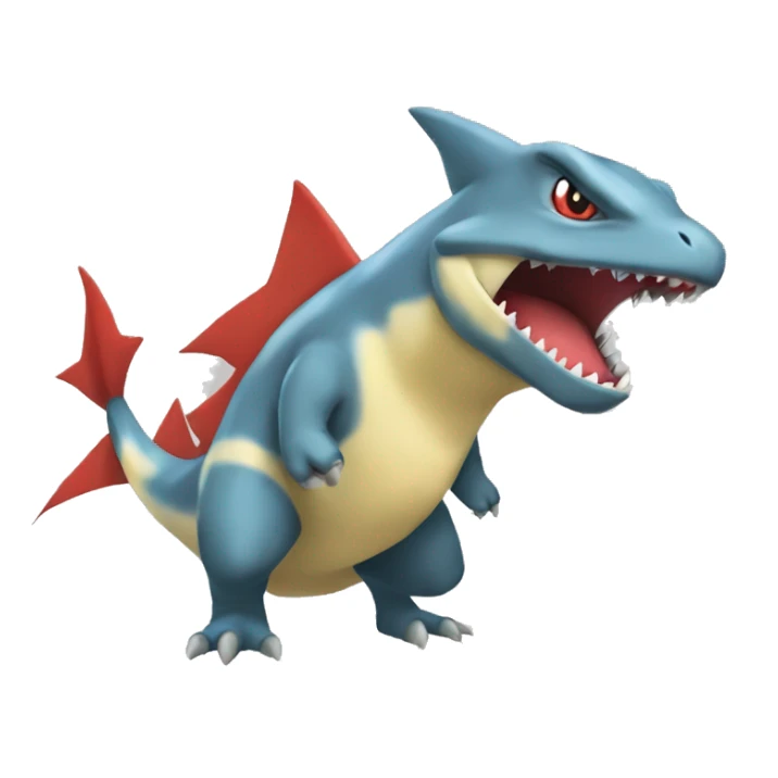 Sharpedo-Charmeleon-Gible-Larvitar-Fakémon Full Body sticker