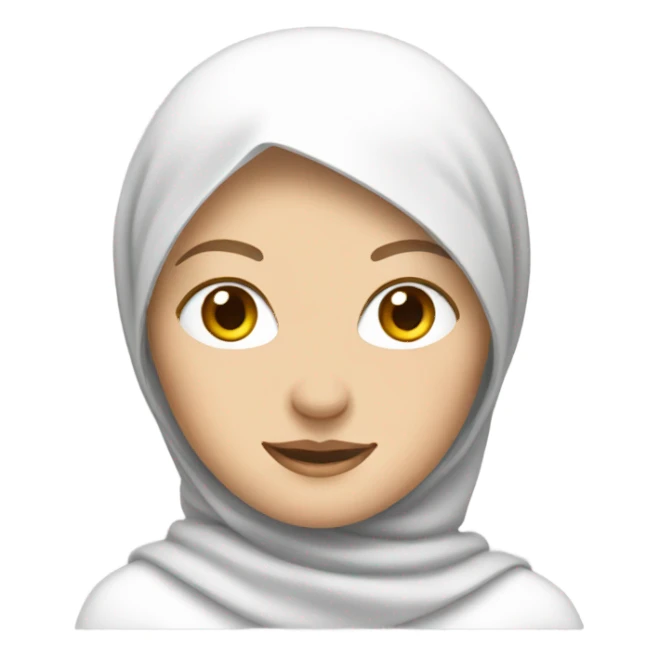 White women with white hijabi driving a car sticker