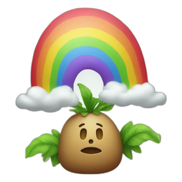 pothead on a rainbow sticker