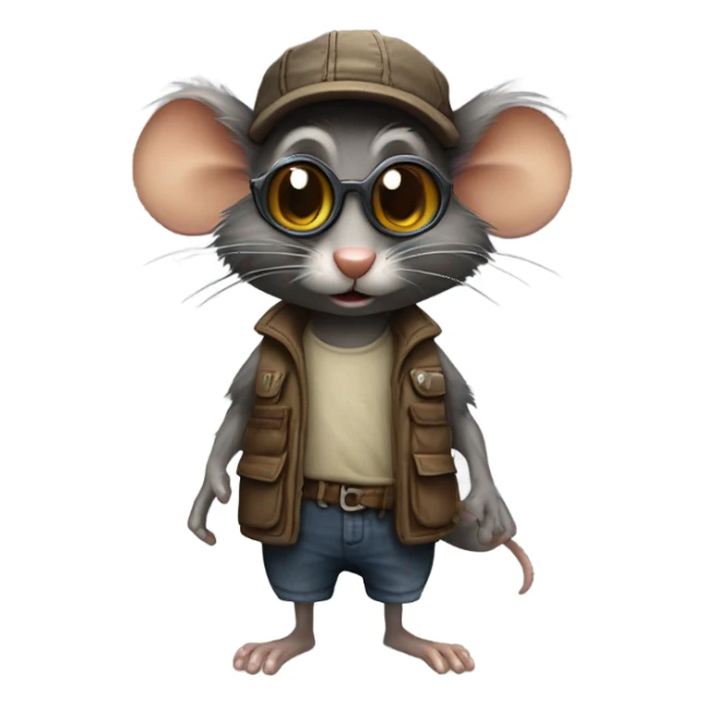 Carl the sewer rat from npcs are becoming smart 2 sticker