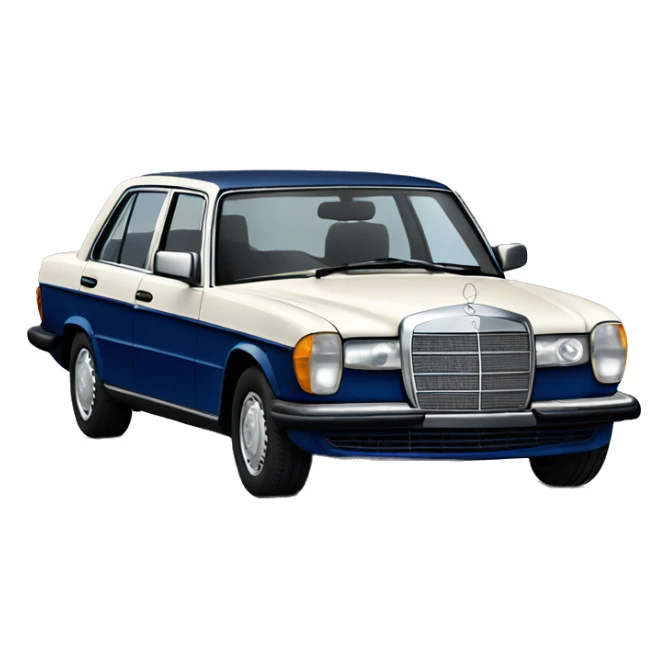 Old Mercedes in dark blue Colour  sticker