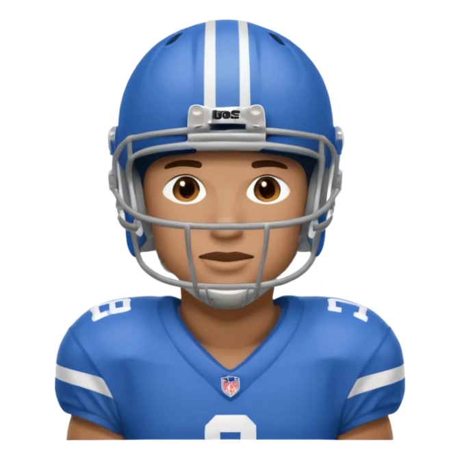 College football player helmet in blue color ( face should be add) sticker