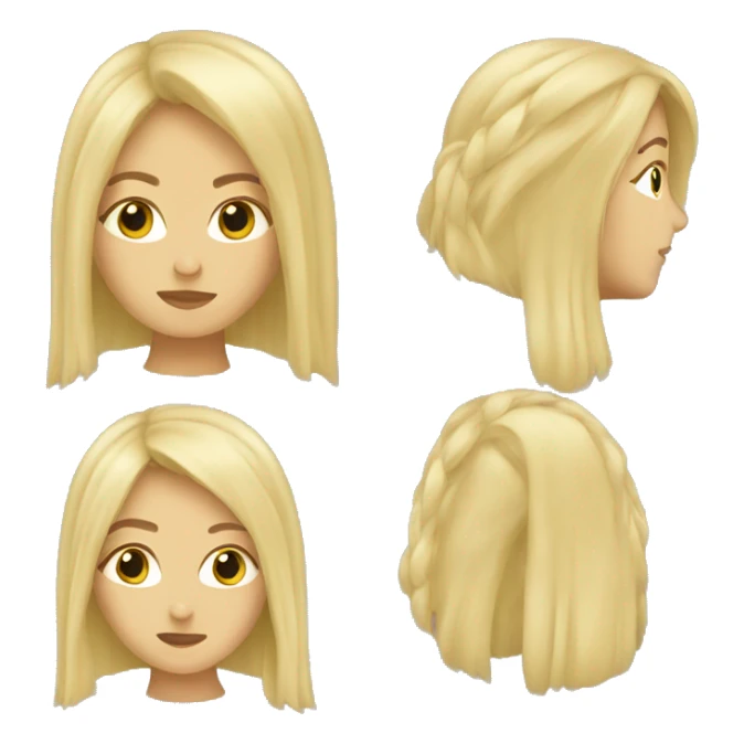 Long blonde hair ninja girl sticker