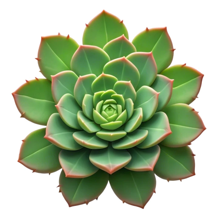 Cinematic Realistic Succulent Emoji, Compact and plump, with fleshy leaves arranged in rosettes of various shapes. The soft, green leaves glow with a gentle radiance, exuding a sense of calm and tranquility. Soft glowing outline, capturing the essence of resilience and beauty in a blossoming succulent! sticker