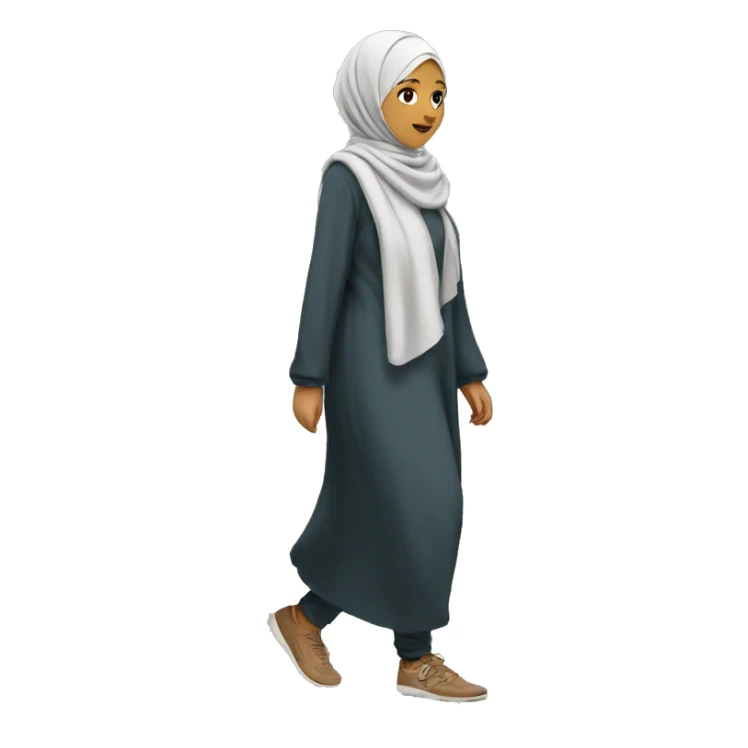 Hijabi girl walking  sticker