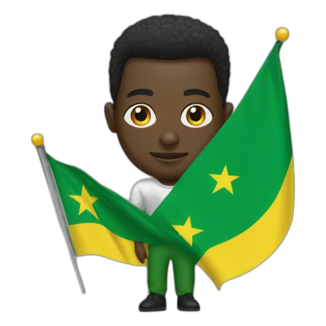 Ousmane sonko with flag of senegal sticker