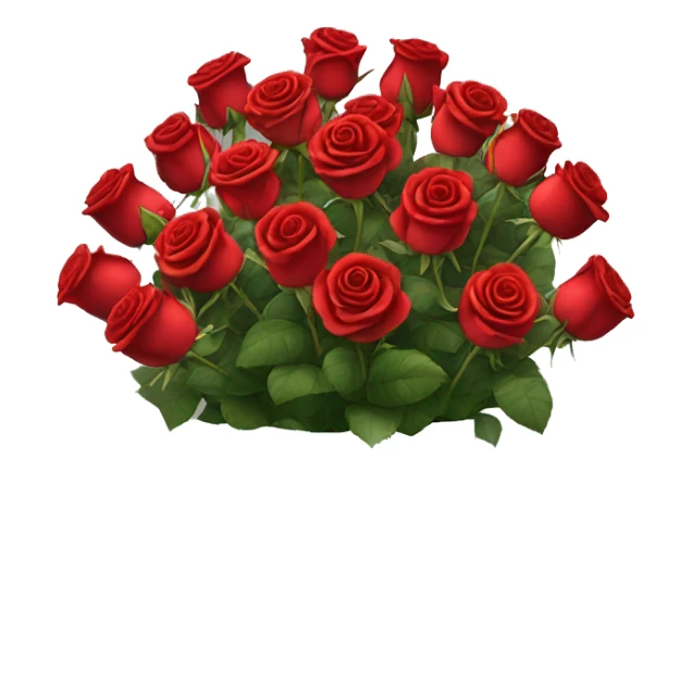 bouquet of red 15 roses in a white box  sticker