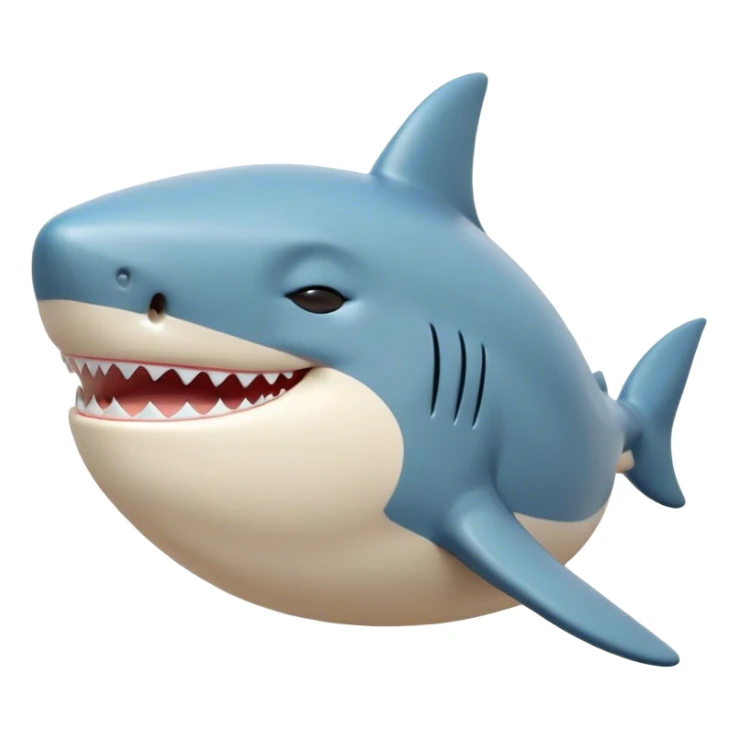 Meme-Worthy Cute Sleeping Shark Portrait Emoji, Head resting peacefully with a contented smile, showcasing a powerful, sleek build and a luxuriously soft streamlined body, eyes shut in a serene, restful drift, Simplified yet hilariously adorable features, highly detailed, glowing with a soft, drowsy light, high shine, relaxed and utterly lovable, stylized with an air of playful laziness, bright and heartwarming, soft glowing outline, capturing the essence of a comically sleepy shark, so meme‐worthy it feels like it could instantly become the next viral sensation of adorable oceanic slumber! sticker