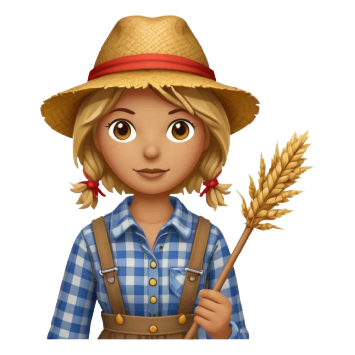 female Scarecrow on stick sticker