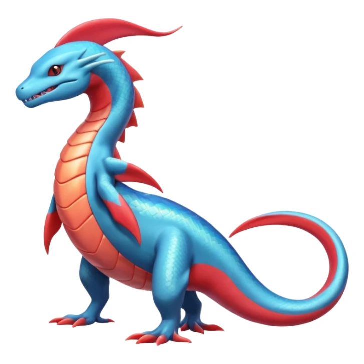 Salandit-Milotic-Salamence-Fakémon-hybrid-creature (full body)  sticker