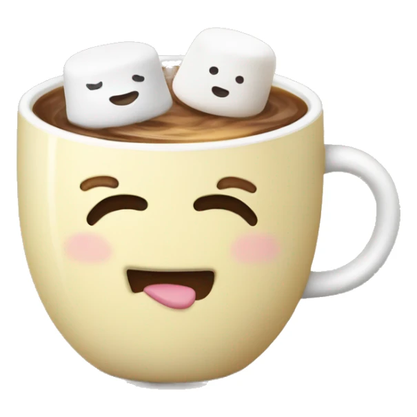 Eine Tasse Kakao mit Marshmallow und Sahne  sticker