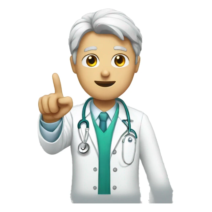doctor pointing with finger at you sticker