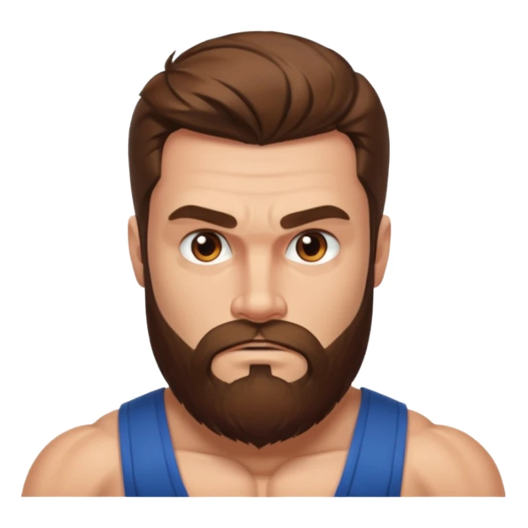 heroic man with beard and long brown hair sticker