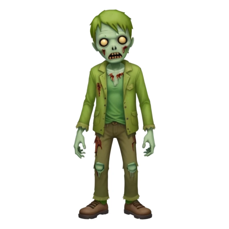 Create an emoji of  a scary Zombie full bodied sticker