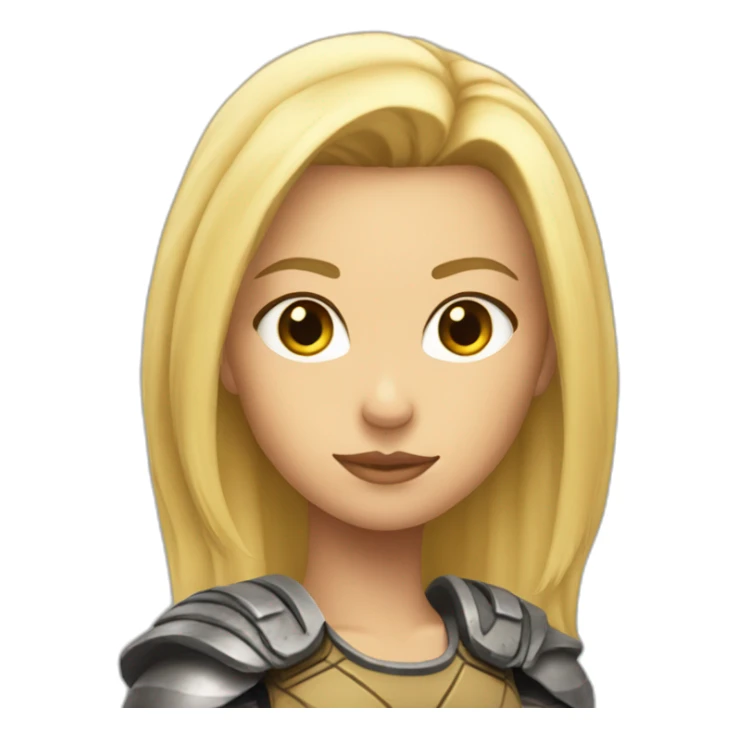 a blonde warriors girl with a Big number one sticker