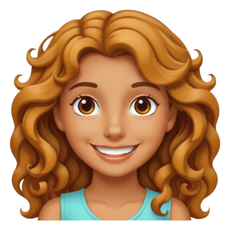 Wavy haired tanned girl sticker