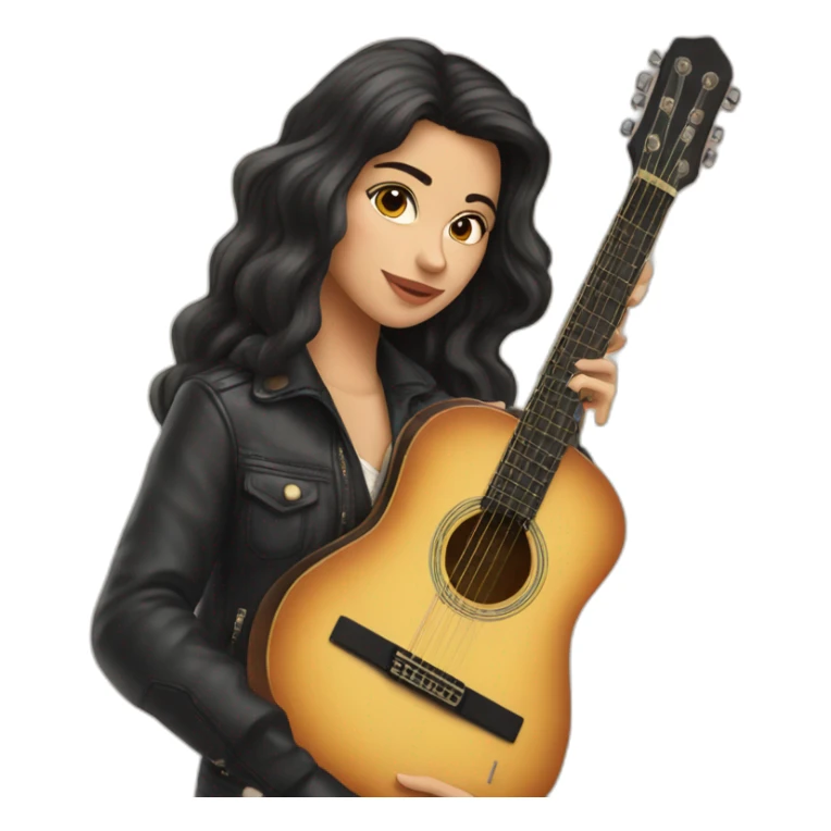 Victoria de angelis with guitare  sticker