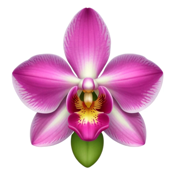 green and pink orchid sticker