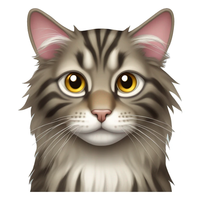 Striped Maine Coon cat with slanting eyes sticker