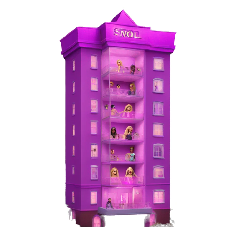 Barbie’s 5 story tall haunted dreamhotel  sticker
