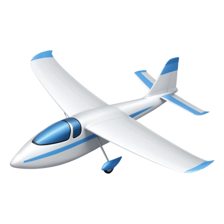 glider, large wingspan, white, 1 seat, no engine sticker