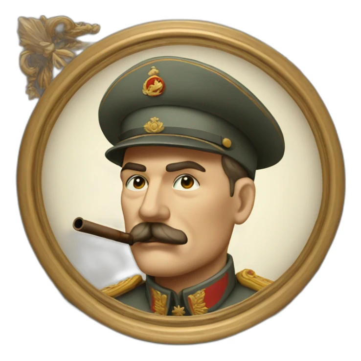 Josef Staline qui fume une pipe sticker