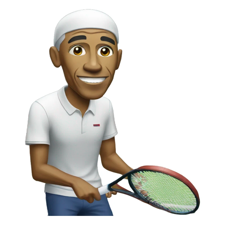Baraka Obama qui joue au tennis  sticker