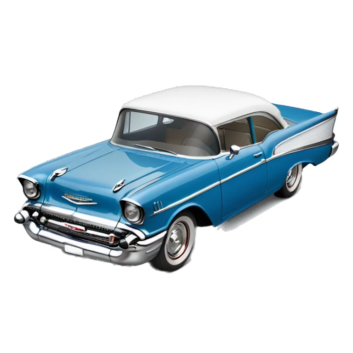 Blue 1957 Chevrolet bel air sticker