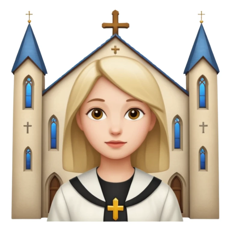 girl in church attire sticker