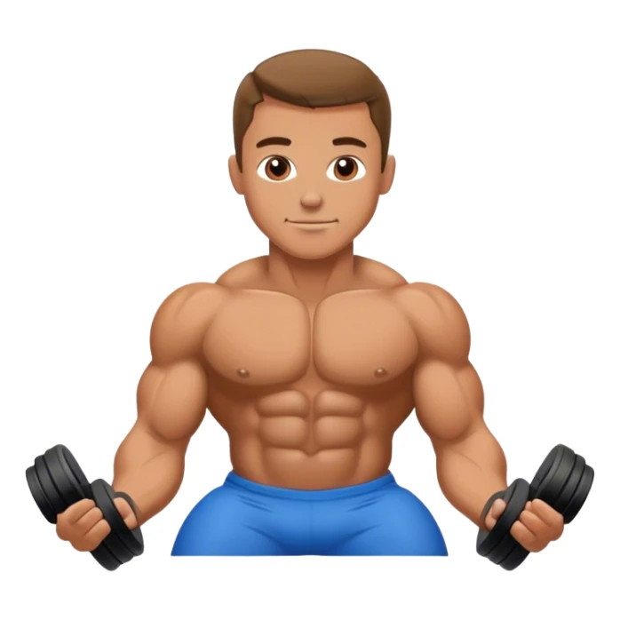 bodybuilder laying-down exercise sticker