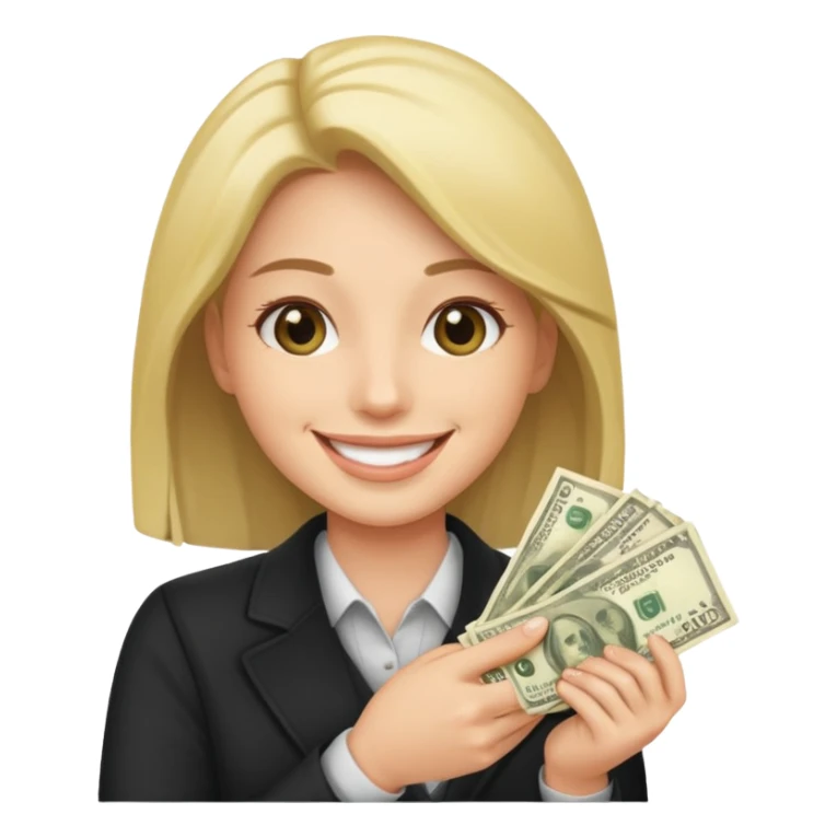 Friend holding a wad of cash sticker