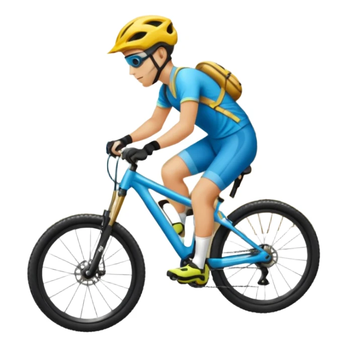 Bicicleta downhill , ciclista montado, montaña sticker