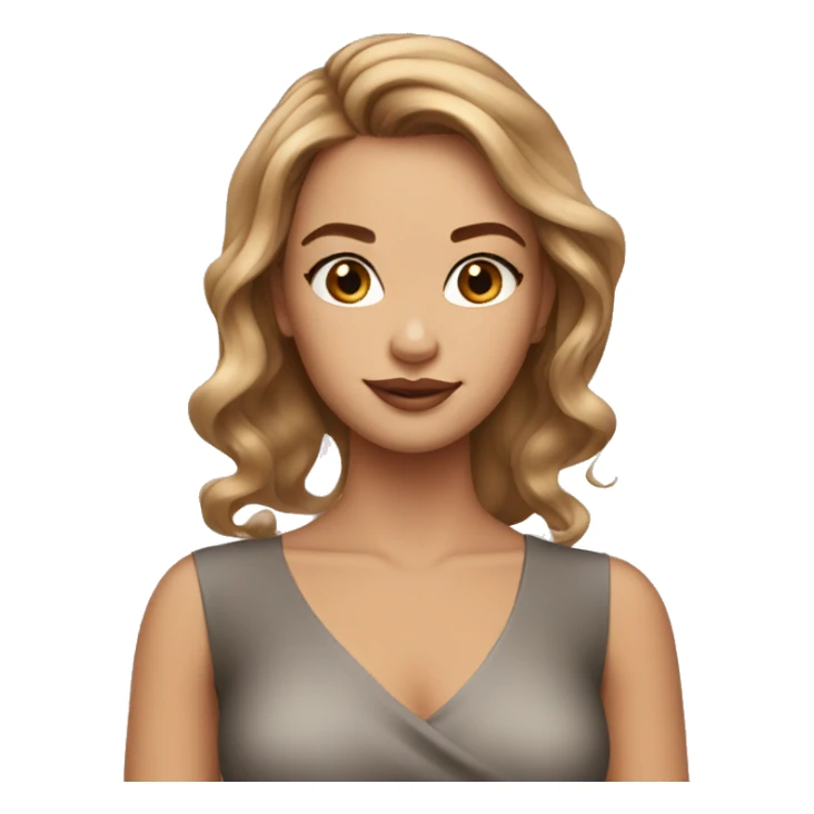 Glamorous gorgeous girl with light brown hair sticker