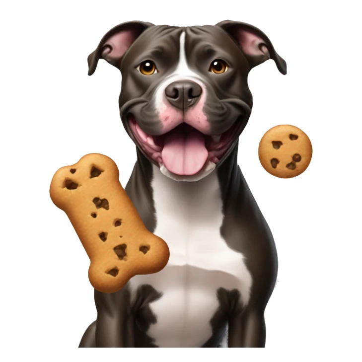pitbull with treat sticker