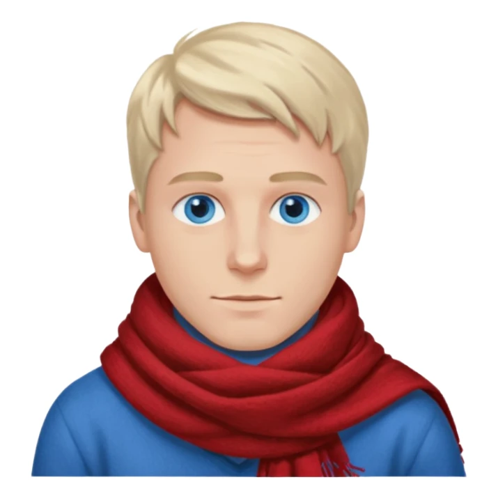 hold men blue eyes, art painting scarf sticker