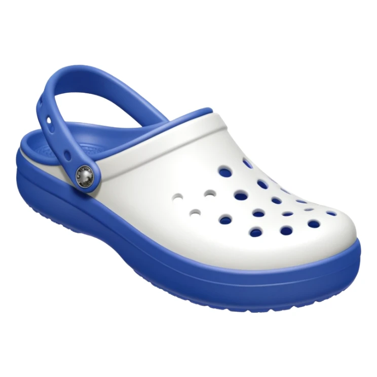I need emojis of classic original Crocs shoe in pure White sticker