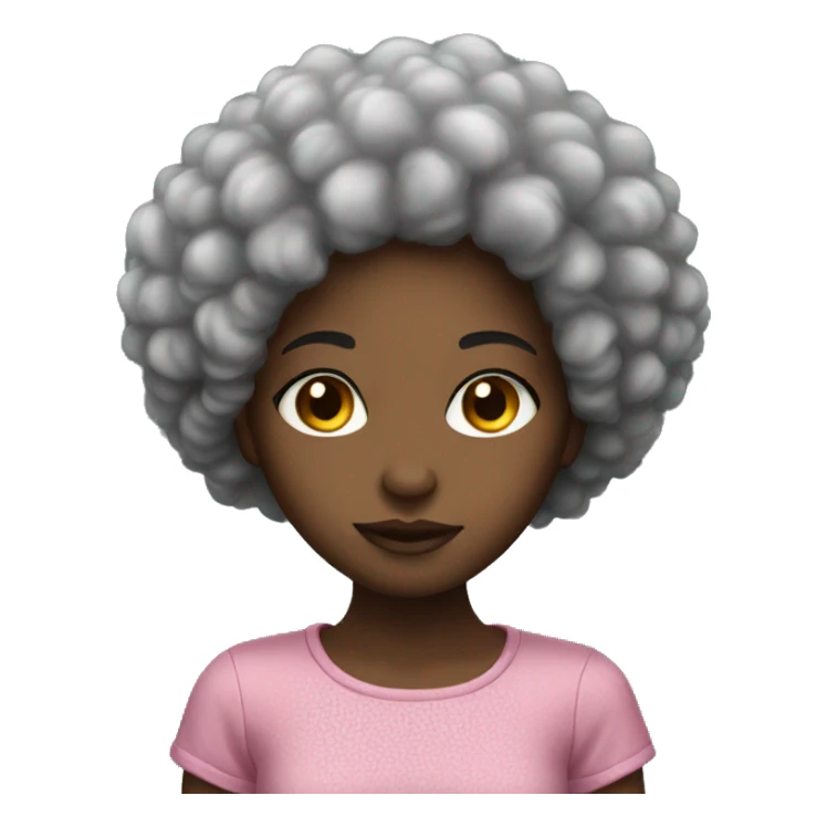 afro girl sticker