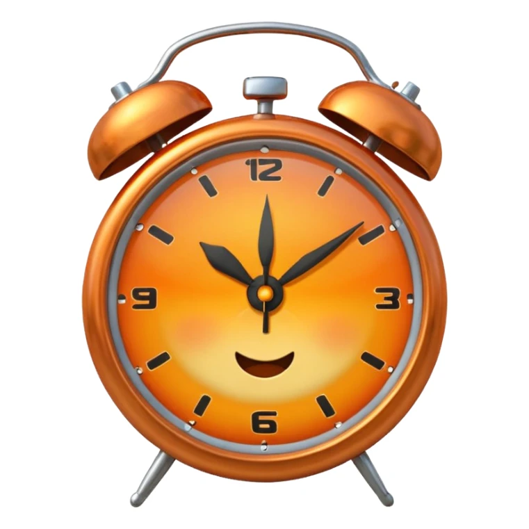 alarm clock, sunset MORE SUNSET. SLEEPY. Don't put a person there. Default emoji face sticker