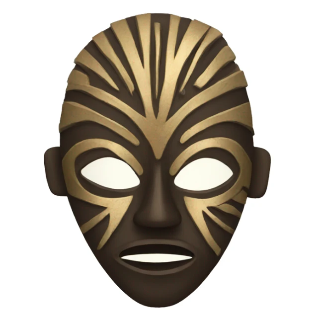 African mask sticker